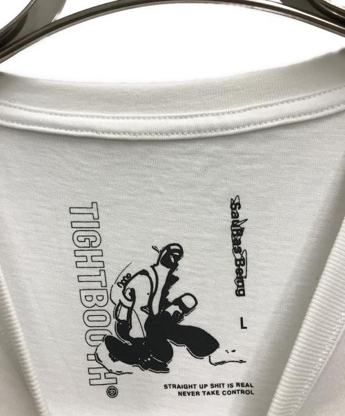 TIGHTBOOTH PRODUCTION（タイトブースプロダクション）TIGHTBOOTH PRODUCTION (タイトブースプロダクション) SauRas Being / S/S T-SHIRT ホワイト サイズ:Lの古着・服飾アイテム
