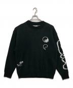 Sauras Being×LFYTソーラス ビーイング×エルエフワイティー）の古着「GRAPHIC SWEATER」｜ブラック