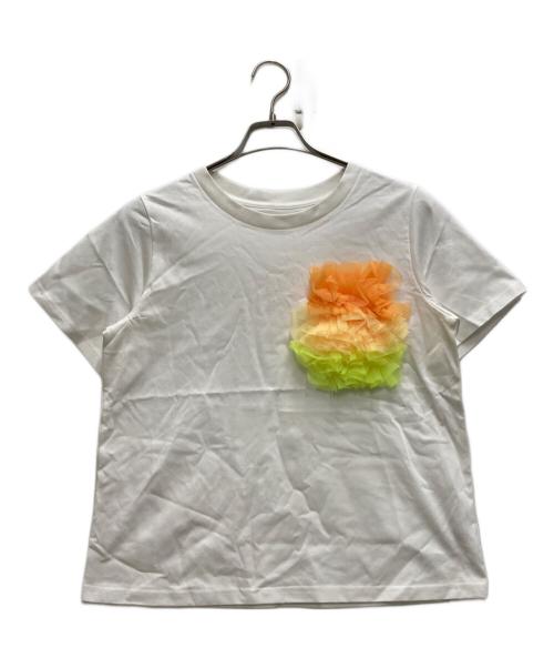 TOMO KOIZUMI（トモコイズミ）TOMO KOIZUMI (トモコイズミ) FRILL POCKET T-SHIRT ホワイト サイズ:Ⅼの古着・服飾アイテム