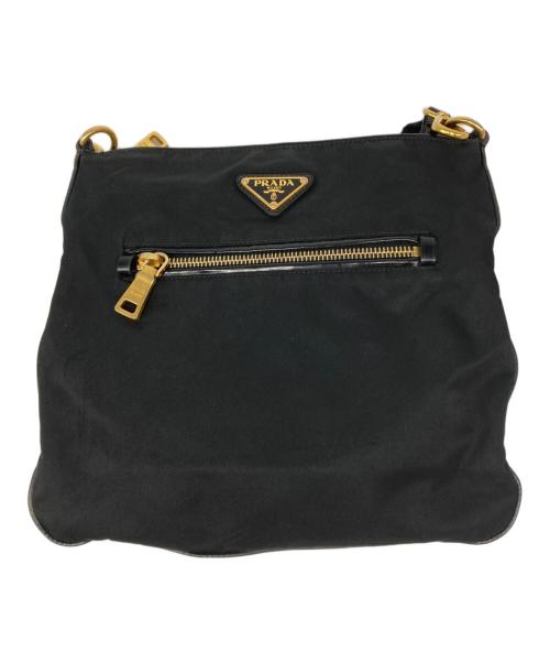 PRADA（プラダ）PRADA (プラダ) ナイロンショルダーバッグ ブラックの古着・服飾アイテム