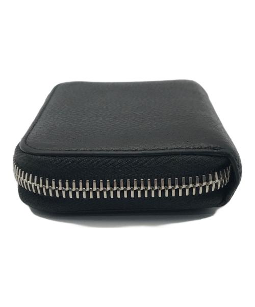 Saint Laurent Paris（サンローランパリ）Saint Laurent Paris (サンローランパリ) ラウンドジップコンプクトウォレット ブラックの古着・服飾アイテム