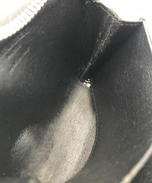 Saint Laurent Paris（サンローランパリ）Saint Laurent Paris (サンローランパリ) ラウンドジップコンプクトウォレット ブラックの古着・服飾アイテム