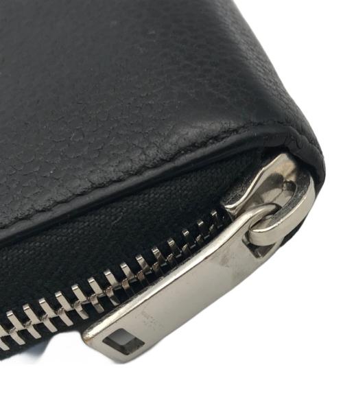 Saint Laurent Paris（サンローランパリ）Saint Laurent Paris (サンローランパリ) ラウンドジップコンプクトウォレット ブラックの古着・服飾アイテム