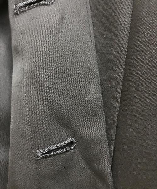 yohji yamamoto+noir（ヨウジヤマモトプリュスノアール）yohji yamamoto+Noir (ヨウジヤマモトプリュスノアール) ウールギャバロングジャケット ブラック サイズ:34の古着・服飾アイテム
