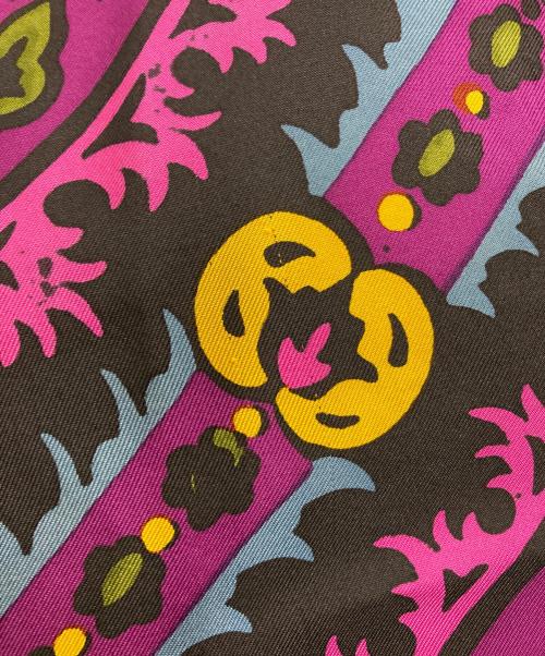 PRADA（プラダ）PRADA (プラダ) holliday&brown (ホリデーアンドブラウン) 総柄シルクシャツ パープル サイズ:39の古着・服飾アイテム