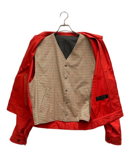 COMME des GARCONS HOMME（コムデギャルソン オム）COMME des GARCONS HOMME (コムデギャルソン オム) ベスト ドッキング ブルゾン レッド サイズ:Mの古着・服飾アイテム
