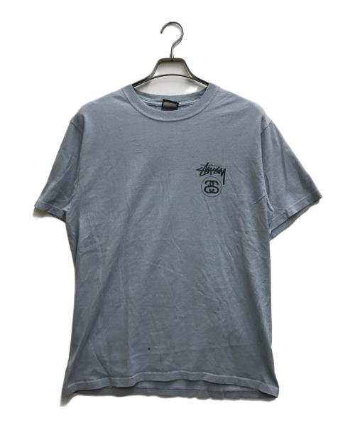 stussy（ステューシー）stussy (ステューシー) SSロゴプリントtシャツ スカイブルー サイズ:Mの古着・服飾アイテム