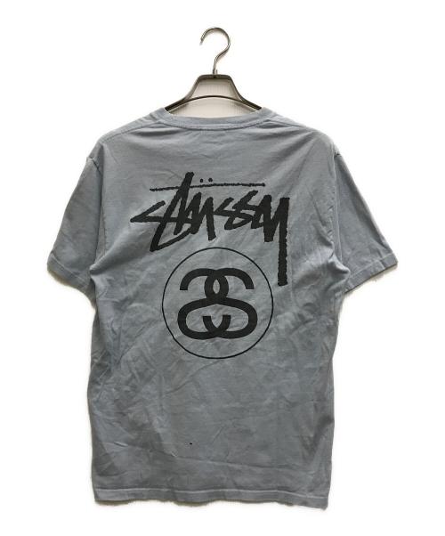 stussy（ステューシー）stussy (ステューシー) SSロゴプリントtシャツ スカイブルー サイズ:Mの古着・服飾アイテム