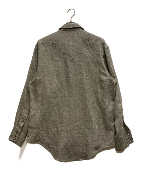 Rockmount Ranch Wear（ロックマウントランチウェア）Rockmount Ranch Wear (ロックマウントランチウェア) 60’S~レーヨンツイードウエスタンシャツ グレー サイズ:Mの古着・服飾アイテム