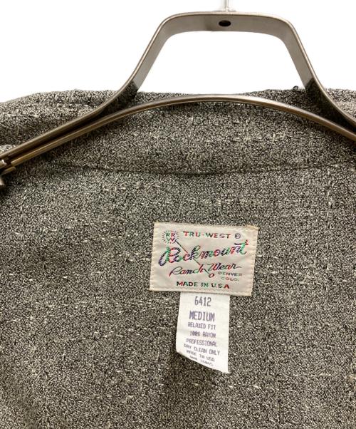 Rockmount Ranch Wear（ロックマウントランチウェア）Rockmount Ranch Wear (ロックマウントランチウェア) 60’S~レーヨンツイードウエスタンシャツ グレー サイズ:Mの古着・服飾アイテム