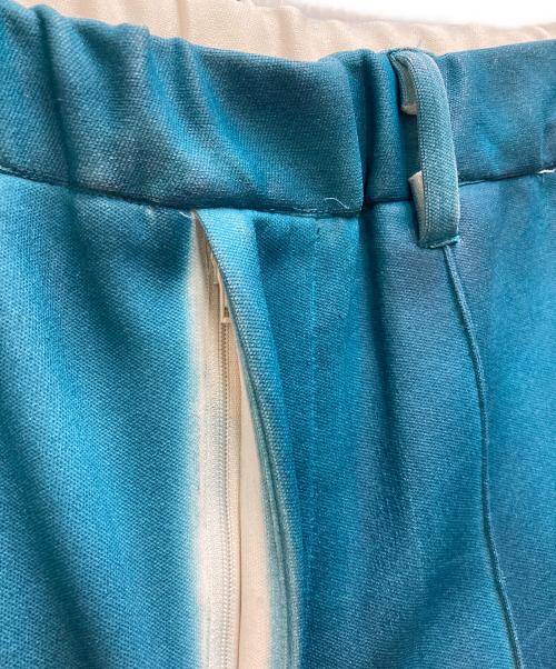 TAAKK（ターク）TAAKK (ターク) LEATHER COATING JERSEY TRACK PANTS ブルー サイズ:1の古着・服飾アイテム