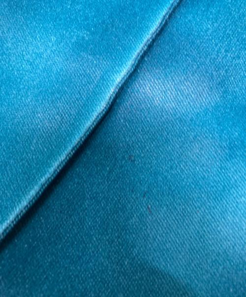 TAAKK（ターク）TAAKK (ターク) LEATHER COATING JERSEY TRACK PANTS ブルー サイズ:1の古着・服飾アイテム