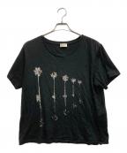 Saint Laurent Parisサンローランパリ）の古着「PALMS PRINT T-SHIRT」｜ブラック