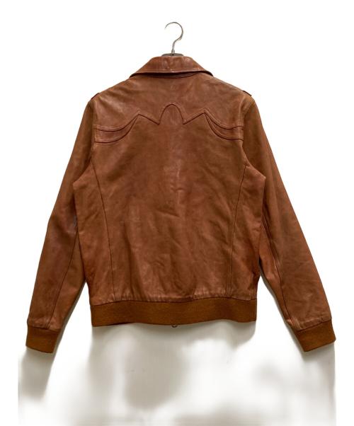 AVIREX（アヴィレックス）AVIREX (アヴィレックス) ラムレザージップジャケット ブラウン サイズ:XLの古着・服飾アイテム