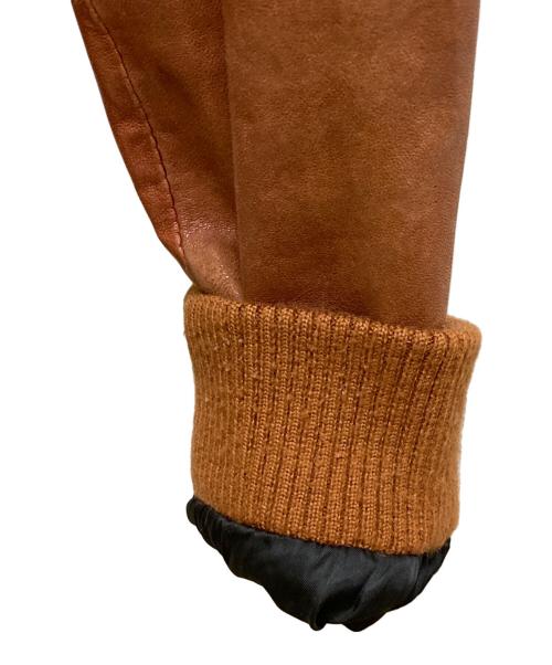 AVIREX（アヴィレックス）AVIREX (アヴィレックス) ラムレザージップジャケット ブラウン サイズ:XLの古着・服飾アイテム