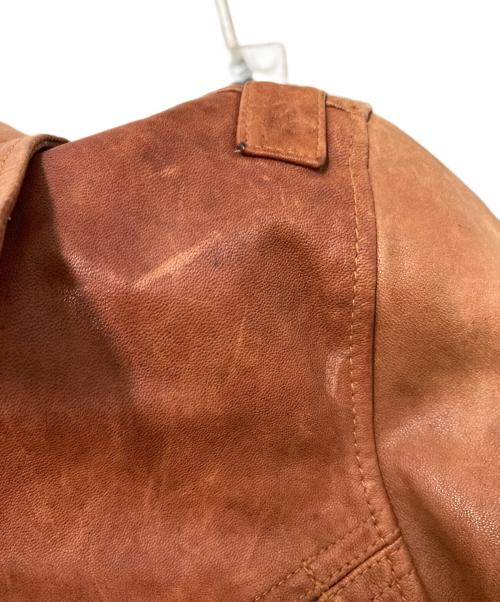 AVIREX（アヴィレックス）AVIREX (アヴィレックス) ラムレザージップジャケット ブラウン サイズ:XLの古着・服飾アイテム