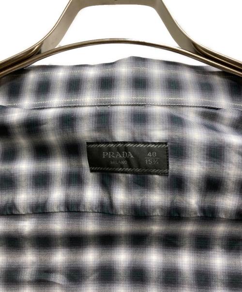 PRADA（プラダ）PRADA (プラダ) オンブレチェックシャツ グレー サイズ:SIZE 40-15 3/4の古着・服飾アイテム