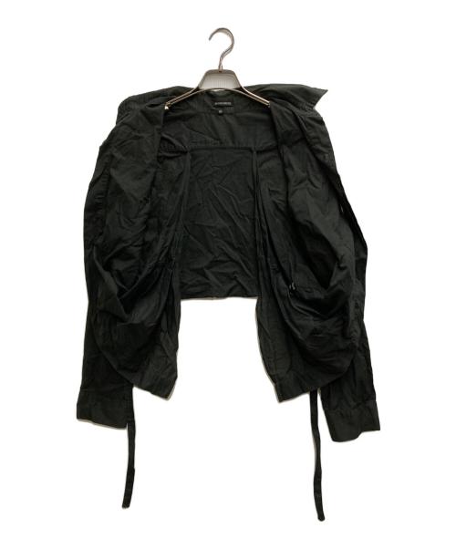 ANN DEMEULEMEESTER（アンドゥムルメステール）ANN DEMEULEMEESTER (アンドゥムルメステール) 変形シャツ ブラック サイズ:38の古着・服飾アイテム