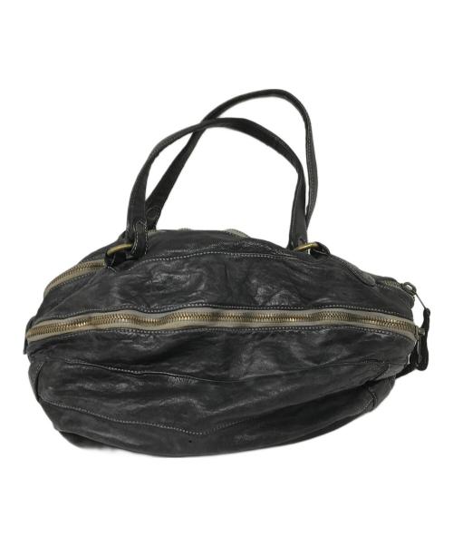 GIORGIO BRATO（ジョルジョブラッド）GIORGIO BRATO (ジョルジョブラッド) レザーワンショルダーバッグ ブラックの古着・服飾アイテム