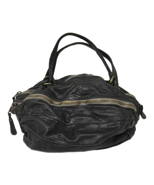 GIORGIO BRATO（ジョルジョブラッド）GIORGIO BRATO (ジョルジョブラッド) レザーワンショルダーバッグ ブラックの古着・服飾アイテム