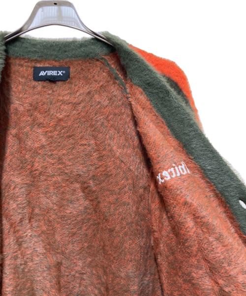 AVIREX（アヴィレックス）AVIREX (アヴィレックス) サイドラインカーディガン グリーン サイズ:Ｍの古着・服飾アイテム