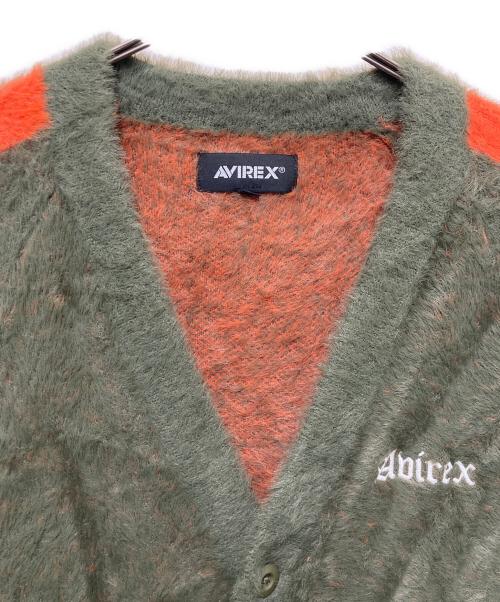 AVIREX（アヴィレックス）AVIREX (アヴィレックス) サイドラインカーディガン グリーン サイズ:Ｍの古着・服飾アイテム