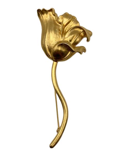 KENZO（ケンゾー）KENZO (ケンゾー) チューリップブローチ ゴールドの古着・服飾アイテム