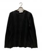 COMME des GARCONS SHIRTコムデギャルソンシャツ）の古着「90’S パッチワークストライプカットソー」｜ブラック