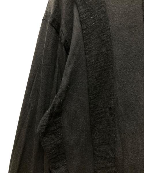 COMME des GARCONS SHIRT（コムデギャルソンシャツ）COMME des GARCONS SHIRT (コムデギャルソンシャツ) 90’S パッチワークストライプカットソー ブラック サイズ:Sの古着・服飾アイテム