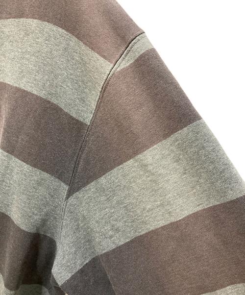 stussy（ステューシー）stussy (ステューシー) ボーダースウェット グレー サイズ:XLの古着・服飾アイテム