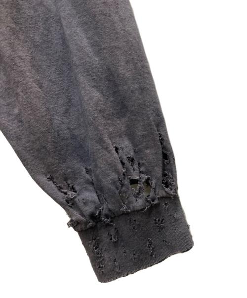 TEPPEI FURUYAMA（テッペイフルヤマ）TEPPEI FURUYAMA (テッペイフルヤマ) ダメージ加工プリント長袖カットソー グレー サイズ:不明の古着・服飾アイテム