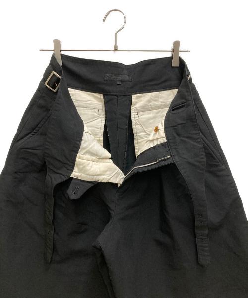 COMME des GARCONS HOMME（コムデギャルソン オム）COMME des GARCONS HOMME (コムデギャルソン オム) ウール100％ サイドアジャスターハーフパンツ ブラック サイズ:Sの古着・服飾アイテム
