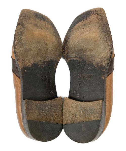 MIU MIU（ミュウミュウ）MIU MIU (ミュウミュウ) 90'S スクエアトゥローファー ブラウン サイズ:6 1/2の古着・服飾アイテム