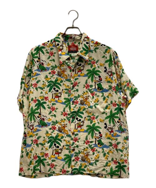 reyn spooner（レイン スプナー）reyn spooner (レイン スプナー) MICKEY MOUSE (ミッキーマウス) アロハシャツ ベージュ サイズ:Ⅼの古着・服飾アイテム