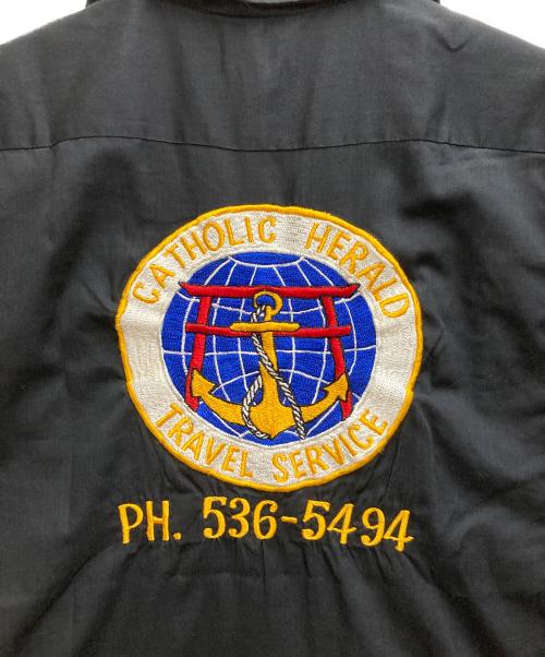 USED（ユーズド）USED (ユーズド) 60's~ ボウリングシャツ ブラック サイズ:38の古着・服飾アイテム