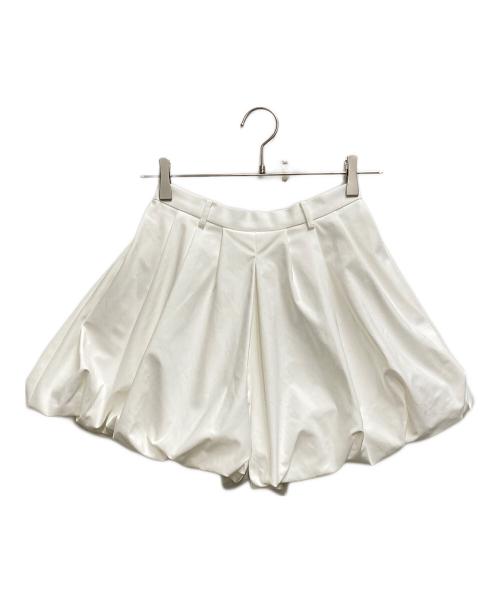 Snidel（スナイデル）Snidel (スナイデル) バルーンミニスコート ホワイトの古着・服飾アイテム