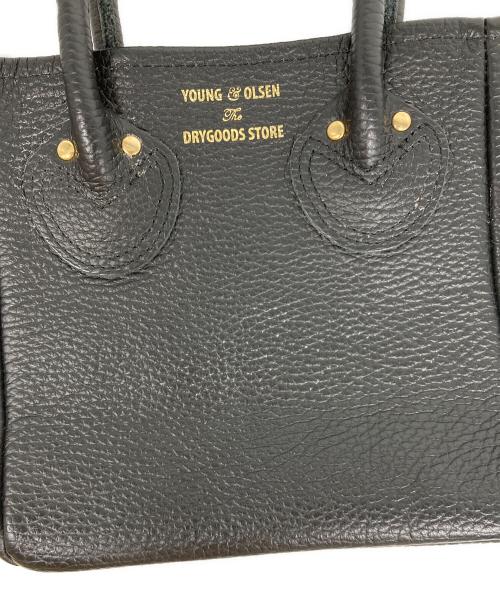 YOUNG & OLSEN The DRYGOODS STORE（ヤングアンドオルセン ザ ドライグッズストア）YOUNG & OLSEN The DRYGOODS STORE (ヤングアンドオルセン ザ ドライグッズストア) EMBOSSED LEATHER TOTE XS ブラックの古着・服飾アイテム