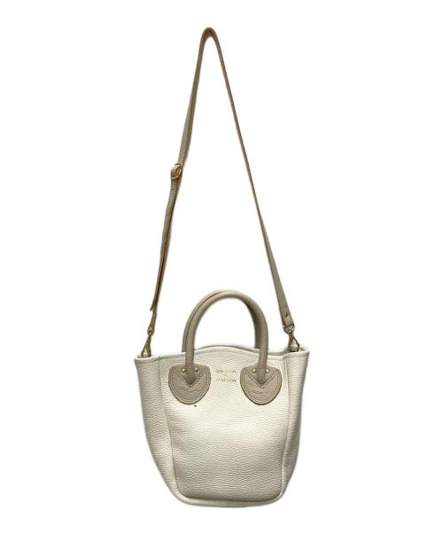 YOUNG & OLSEN The DRYGOODS STORE（ヤングアンドオルセン ザ ドライグッズストア）YOUNG & OLSEN The DRYGOODS STORE (ヤングアンドオルセン ザ ドライグッズストア) EMBOSSED LEATHER TOTE S ホワイトの古着・服飾アイテム