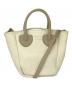 YOUNG & OLSEN The DRYGOODS STORE（ヤングアンドオルセン ザ ドライグッズストア）の古着「EMBOSSED LEATHER TOTE S」｜ホワイト
