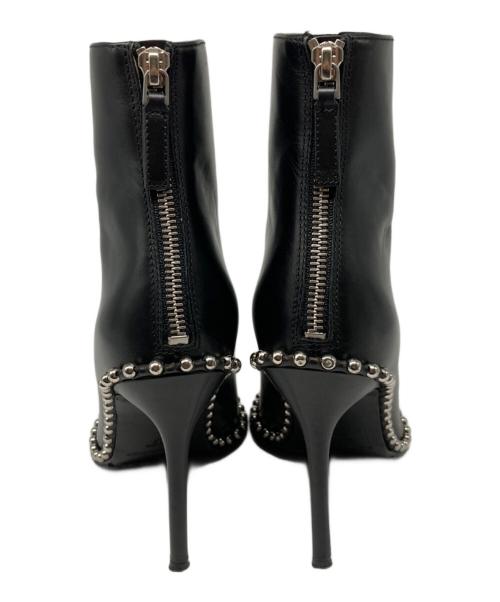 ALEXANDER WANG（アレキサンダー・ワン）ALEXANDER WANG (アレキサンダーワン) スタッズヒールブーツ ブラック サイズ:36の古着・服飾アイテム