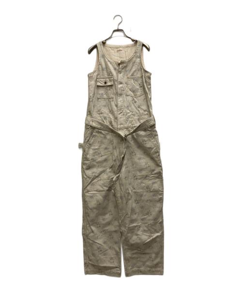 KAPITAL（キャピタル）KAPITAL (キャピタル) フラワープリントN/Sオールインワン ホワイトの古着・服飾アイテム