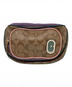 COACHコーチ）の古着「ボディバッグ」｜ブラウン×パープル