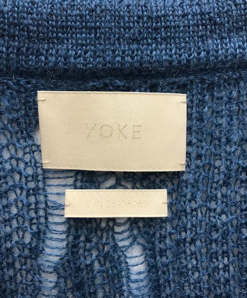 YOKE（ヨーク）YOKE (ヨーク) SILK MOHAIR SKIPPER SWEATER ブルー サイズ:3の古着・服飾アイテム