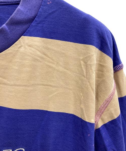 Heaven by Marc Jacobs（ヘブンバイマークジェイコブス）Heaven by Marc Jacobs (ヘブンバイマークジェイコブス) Stripe Longsleeve ベージュ×パープル サイズ:Sの古着・服飾アイテム