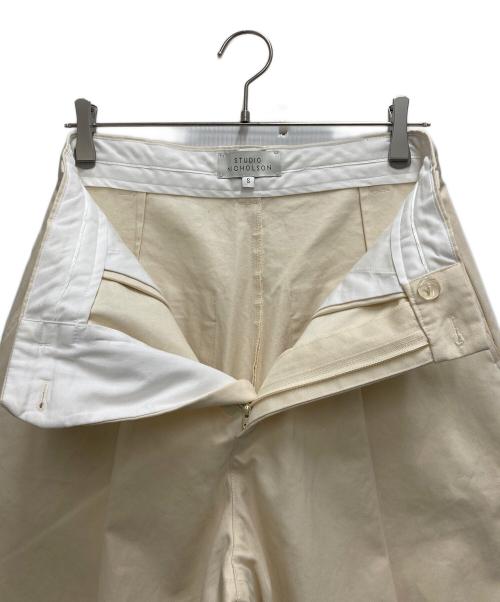 STUDIO NICHOLSON（スタジオ ニコルソン）STUDIO NICHOLSON (スタジオ ニコルソン) Deep Pleat Volume Pant ベージュ サイズ:Sの古着・服飾アイテム