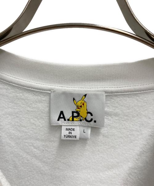 A.P.C.（アーペーセー）A.P.C. (アーペーセー) Pokemon (ポケモン) コラボグラフィックスウェット ホワイト サイズ:Ⅼの古着・服飾アイテム