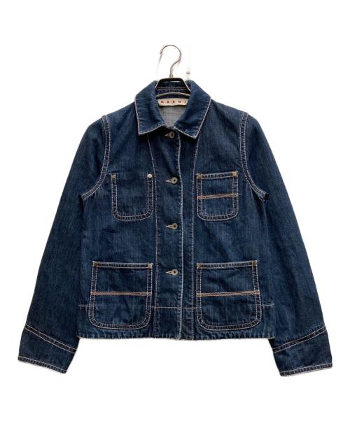 MARNI（マルニ）MARNI (マルニ) ピンクステッチデニムジャケット インディゴ サイズ:42の古着・服飾アイテム
