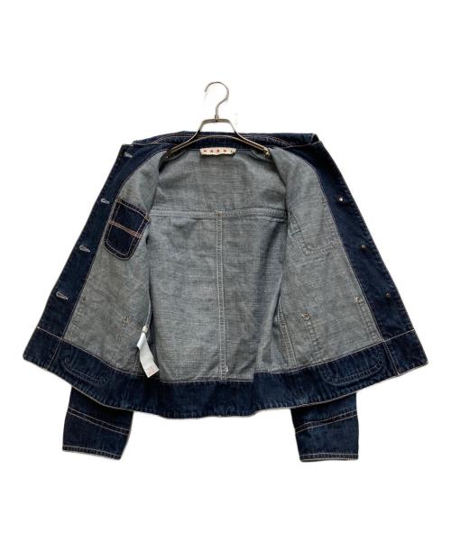MARNI（マルニ）MARNI (マルニ) ピンクステッチデニムジャケット インディゴ サイズ:42の古着・服飾アイテム