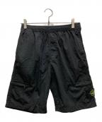 STONE ISLANDストーンアイランド）の古着「ガーメントダイナイロンメタルシャーリングショーツ」｜ブラック