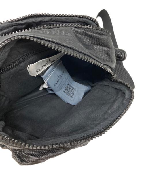 STONE ISLAND（ストーンアイランド）STONE ISLAND (ストーンアイランド) GARMENT DYED BUMBAG ブラックの古着・服飾アイテム